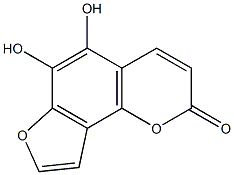 4,6,7-Trihydroxy-5-benzofuranacrylic acid delta-lactone Structure