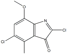 3H-Pseudoindol-3-one,  2,5-dichloro-7-methoxy-4-methyl-  (5CI) Structure