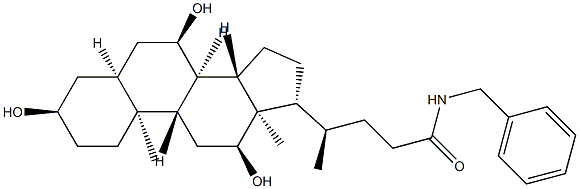 3α,7α,12α-Trihydroxy-N-benzyl-5β-cholan-24-amide Structure