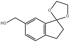 6-Hydroxymethyl-indan-1-one 1,2-ethanediol ketal Structure