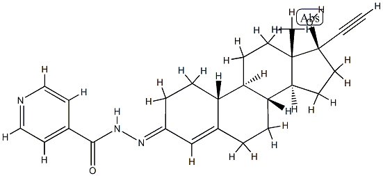 norethindrone isonicotinyl hydrazone Structure