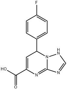 7-(4-fluorophenyl)-4,7-dihydro[1,2,4]triazolo[1,5-a]pyrimidine-5-carboxylic acid Structure