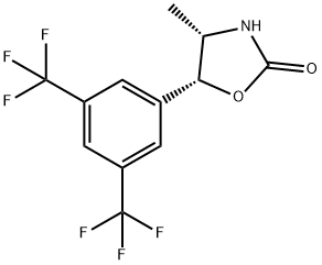 2-Oxazolidinone, 5-[3,5-bis(trifluoromethyl)phenyl]-4-methyl-, (4S,5R)- Structure
