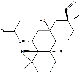 (4aS,10aα)-7α-Ethenyltetradecahydro-1,1,4aβ,7-tetramethyl-8aβ,10β-phenanthrenediol 10-acetate 구조식 이미지