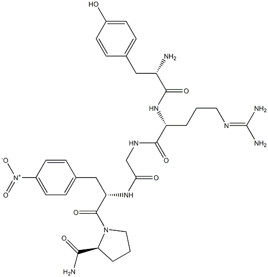L-Tyr-D-Arg-Gly-4-Nitro-L-Phe-L-Pro-NH2 Structure