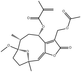 8α-(2-메틸아크릴로일옥시)-1-O-Methylhirsutinolide13-O-아세테이트 구조식 이미지