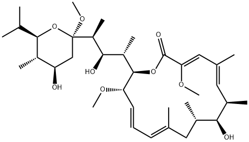 19-O-Methyl-21-O-de(3-carboxy-1-oxo-2-propenyl)-2-demethyl-2-methoxy-24-methylhygrolidin Structure