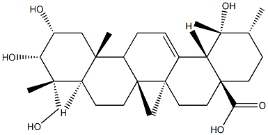 2α,3α,19,24-Tetrahydroxyurs-12-en-28-oic acid Structure