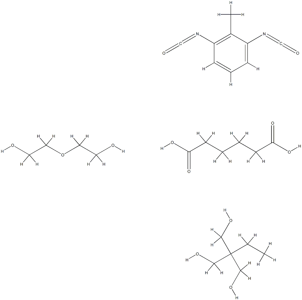 지방산-TDI-트리메틸올프로판-디에틸렌 글리콜 공중합체 구조식 이미지