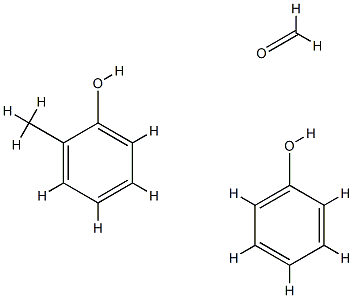 포름알데하이드, 메틸페놀과 페놀과의 중합체 구조식 이미지