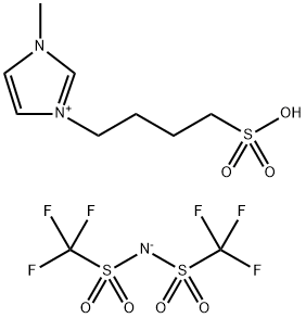 1-Methyl-3-(4-sulfobutyl)imidazolium Bis(trifluoromethanesulfonyl)imide 구조식 이미지