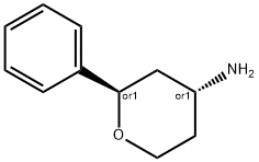 (2R,4R)-2-Phenyl-tetrahydro-2H-pyran-4-amine Structure