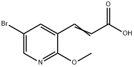 3-(5-BROMO-2-METHOXY-3-PYRIDYL)ACRYLIC ACID Structure