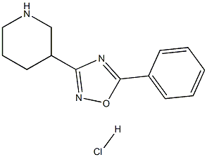 Piperidine, 3-(5-phenyl-1,2,4-oxadiazol-3-yl)-, hydrochloride (1:1) Structure