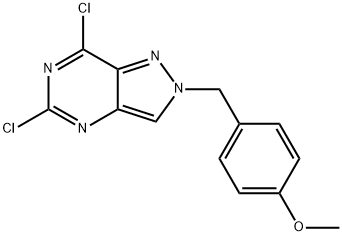 5,7-DICHLORO-2-(4-METHOXYBENZYL)-2H-PYRAZOLO[4,3-D]PYRIMIDINE 구조식 이미지