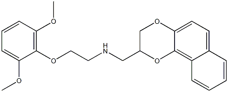 2-((2-(2,6-dimethoxyphenoxy)ethyl)amino)methyl-1,4-dioxane(1,2-b)naphthalene 구조식 이미지