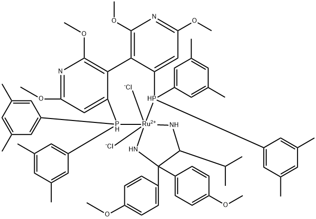 (S)-Xyl-P-Phos RuCl2 (S)-Daipen, Ru 8.1% Structure