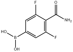 4-(아미노카르보닐)-3,5-디플루오로페닐보론산 구조식 이미지
