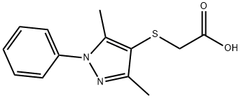 (3,5-DIMETHYL-1-PHENYL-1H-PYRAZOL-4-YL)THIO]ACETIC ACID Structure