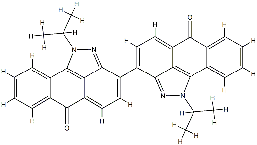 1,1'-bis(1-methylethyl)[3,3'-bianthra[1,9-cd]pyrazole]-6,6'(1H,1'H)-dione Structure