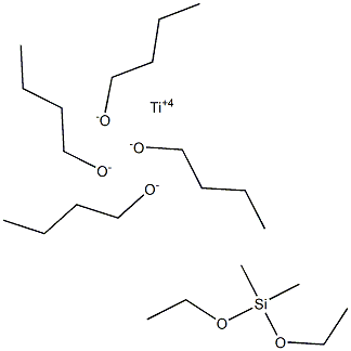 1-Butanol, titanium(4+) salt, polymer with diethoxydimethylsilane Structure