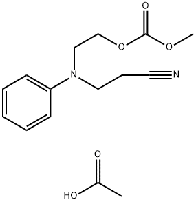 2-[(2-cyanoethyl)anilino]ethyl methyl carbonate , compound with acetic acid (1:1) Structure