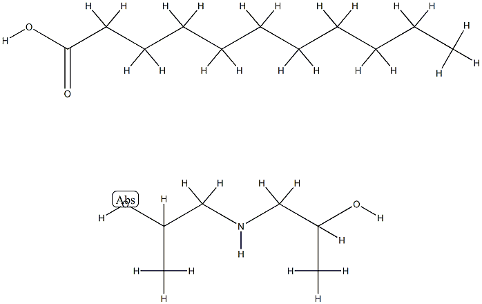 undecanoic acid, compound with 1,1'-iminodipropan-2-ol (1:1) Structure