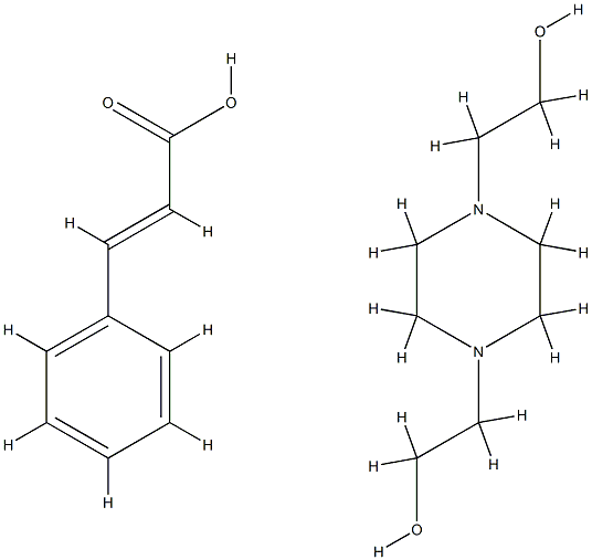 cinnamic acid, compound with piperazine-1,4-diethanol (1:1) Structure