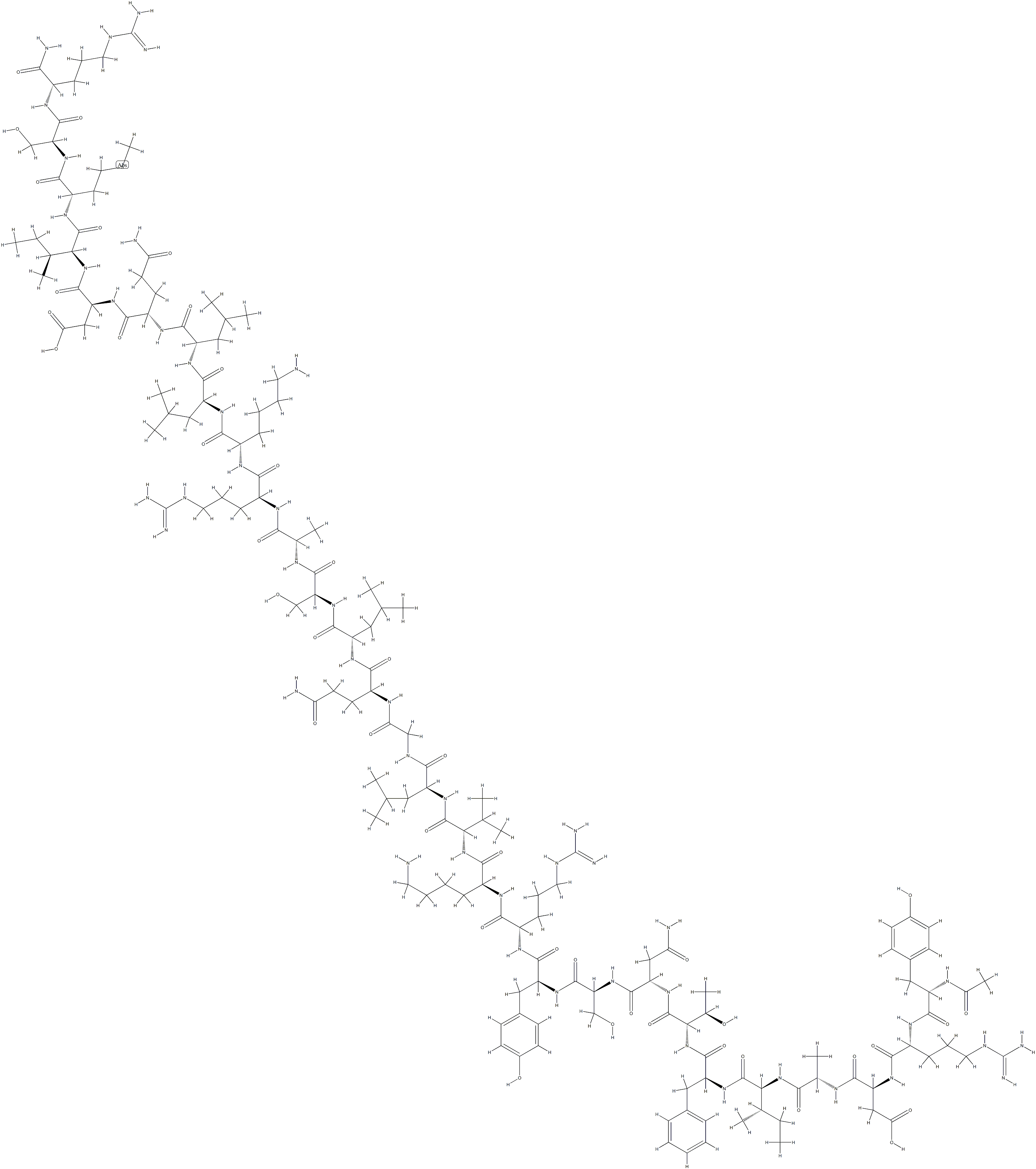 (N-AC-TYR1 D-ARG2)-GROWTH HORMONE RELEAS Structure