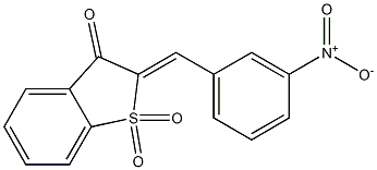 2-{3-nitrobenzylidene}-1-benzothiophen-3(2H)-one 1,1-dioxide 구조식 이미지