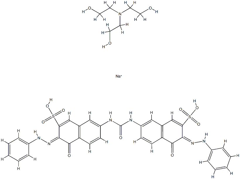 7,7'-(carbonyldiimino)bis[4-hydroxy-3-(phenylazo)naphthalene-2-sulphonic] acid, sodium salt, compound with 2,2',2''-nitrilotriethanol Structure