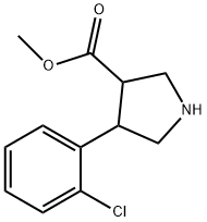 methyl 4-(2-chlorophenyl)pyrrolidine-3-carboxylate 구조식 이미지