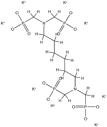 heptapotassium hydrogen [hexane-1,6-diylbis[nitrilobis(methylene)]]tetrakisphosphonate Structure