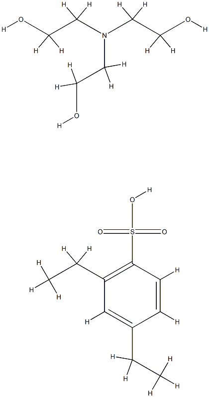 2,4-diethylbenzenesulphonic acid, compound with 2,2',2''-nitrilotriethanol (1:1) Structure