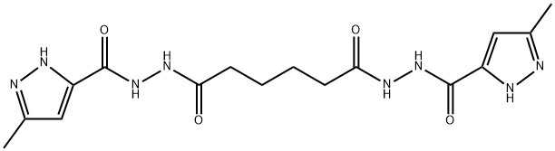 N'1,N'6-bis[(3-methyl-1H-pyrazol-5-yl)carbonyl]hexanedihydrazide Structure