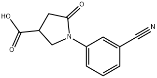 1-(3-cyanophenyl)-5-oxopyrrolidine-3-carboxylic acid Structure