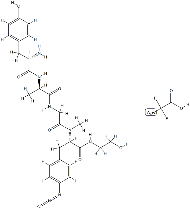 티로실-알라닐-글리실-(4-아지도메틸페닐알라닐)-글리신-OH 구조식 이미지