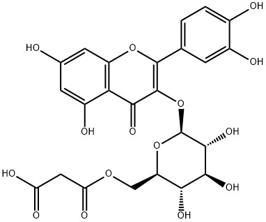 Quercetin 3-O-malonylglucoside 구조식 이미지