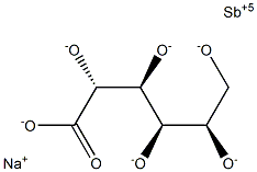 d-Gluconic acid, antimony(5+) sodium salt (1:1:1) 구조식 이미지