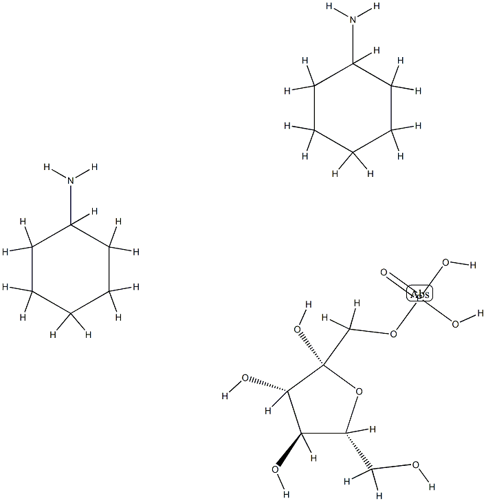 beta-D-fructofuranose 1-(dihydrogen phosphate), compound with cyclohexylamine (1:2) Structure