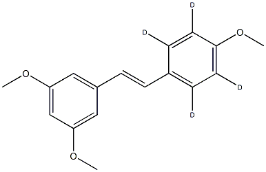 trans-trismethoxy Resveratrol-d4 Structure