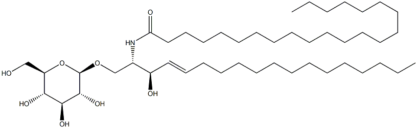 b-D-Glucopyranosyl-1,1'-N-Docosanoyl-2'-Docosanamide-4'-octadecene-1',3'-diol Structure