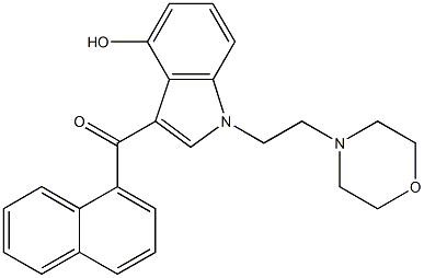 JWH 200 4-hydroxyindole metabolite 구조식 이미지