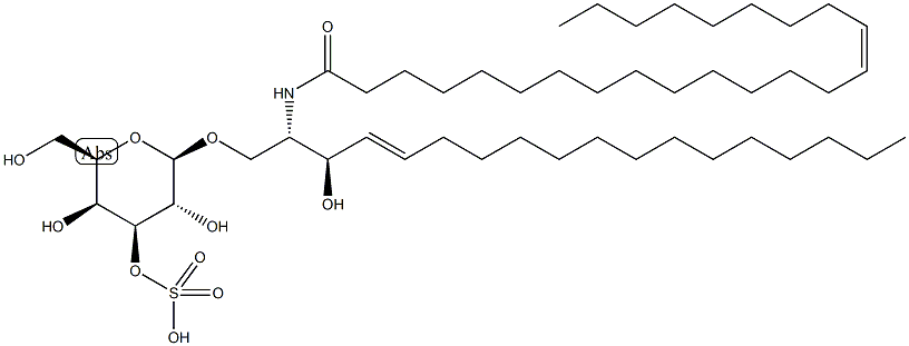 C24:1 3'-sulfo Galactosylceramide (d18:1/24:1(15Z)) Structure