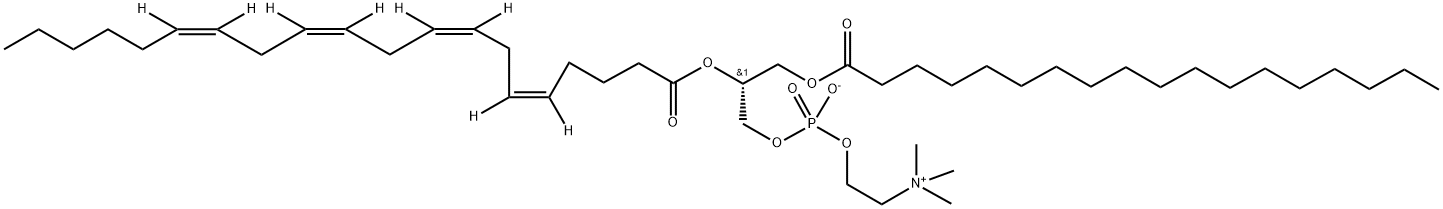 1-Stearoyl-2-Arachidonoyl PC-d8 구조식 이미지