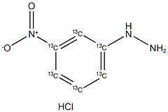13C6-3-Nitrophenylhydrazine (hydrochloride) Structure