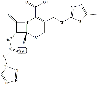 Cefazolin-13C2-15N 구조식 이미지