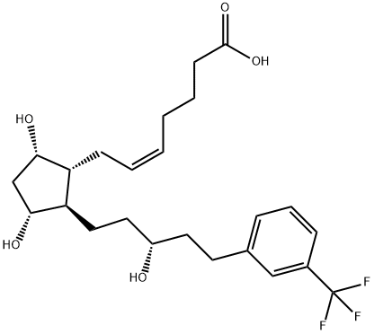 17-trifluoromethylphenyl-13,14-dihydro trinor Prostaglandin F2α Structure