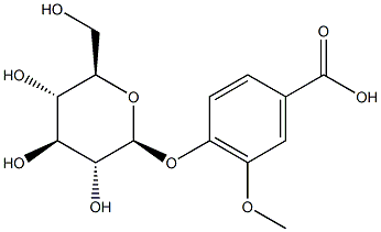 Vanillic acid 4-β-D-glucopyranoside Structure