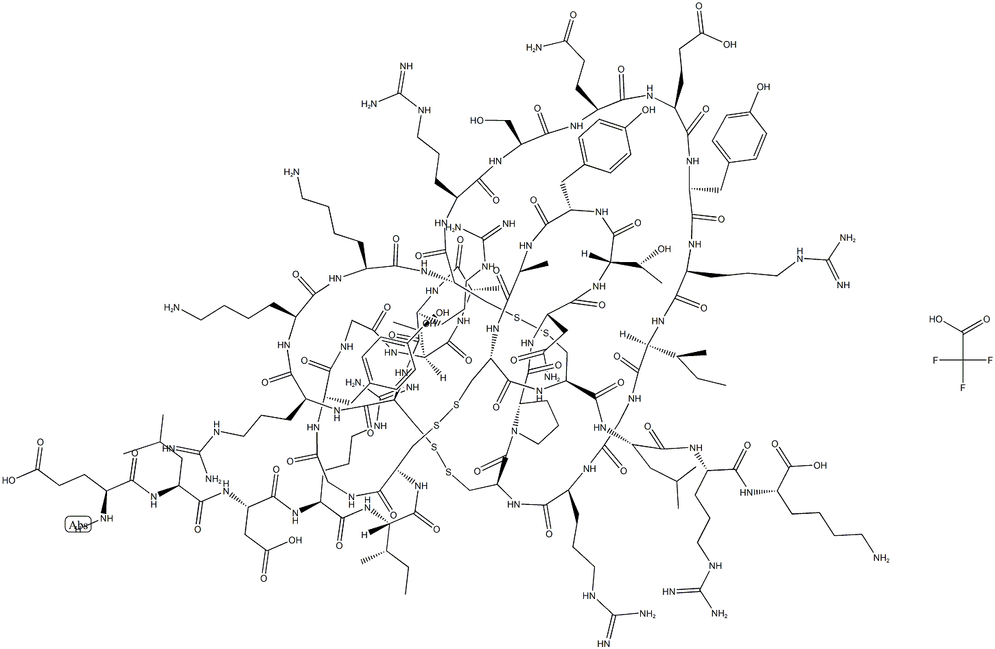 -Defensin-4 (human) (trifluoroacetate salt) 구조식 이미지